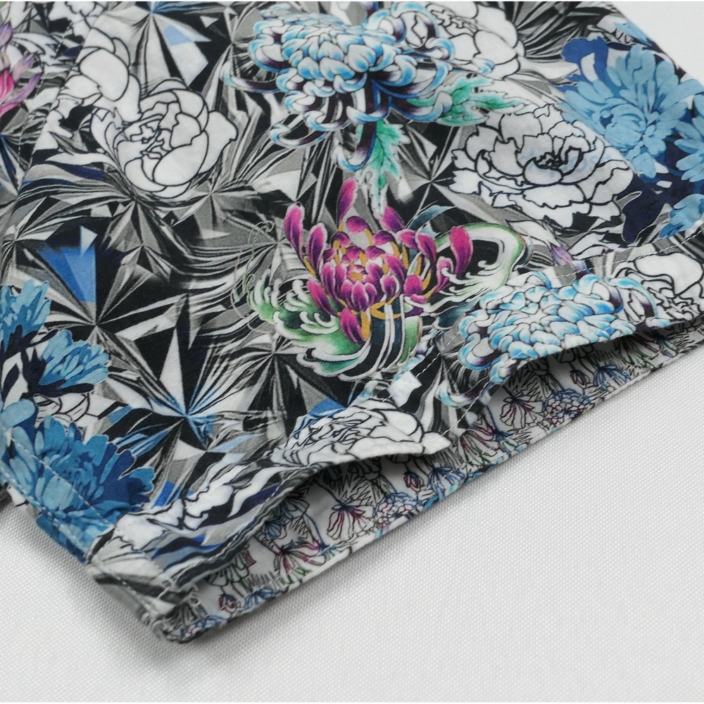 Robert Graham Mens L Crystal Prism Floral Geometric Button Down‎ S/S Shirt AOP - Picture 6 of 10